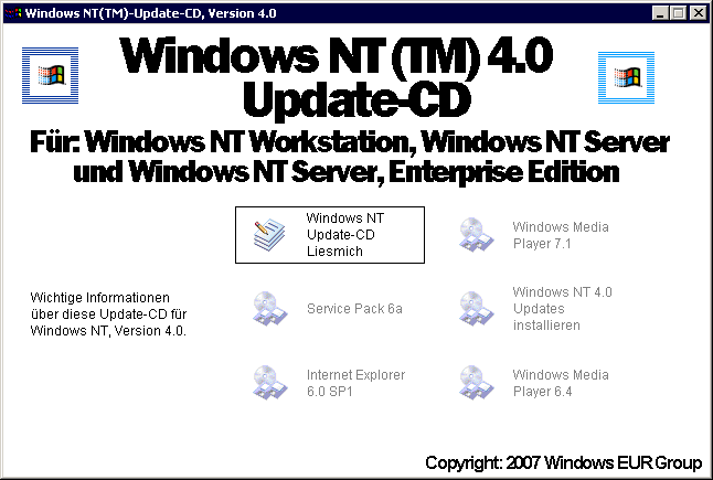 Windows NT4.0 Update CD