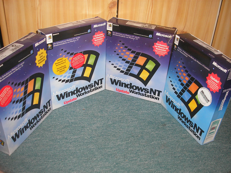 Meine Windows NT4 Workstation Retail Sammlung